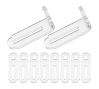 SHINEOFI 10pcs Clear Acrylic Corner Brackets Right Angle Supports for Display Boxes and Shelves with Mounting Screws Transparent Crystal Fixing Braces for DIY Furniture and Cabinet Repair