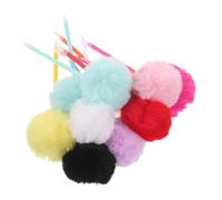 SHINEOFI 10pcs Creative Plush Pen Fluffy Ball Pens Novelty for Novelty Stationery Office Stationery Decorative Writing Writing Colorful Pom Pom Plastic