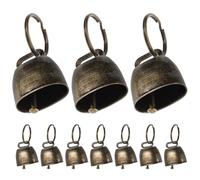 SHINEOFI 10pcs Decorative Cow Bells Vintage Farm Animal Bells with Bronze Finish Weatherproof Outdoor Harmony for Pets Livestock Anti-lost Use Garden Christmas Decor