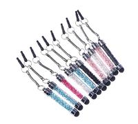 SHINEOFI 10PCS Diamond Stylus Pens Assorted Color Capacitive Touch Pen for Tablets Phones Ultra Responsive Tip Luxury Rhinestone Decoration for Easy Storage