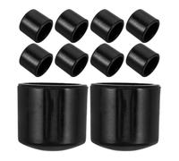 SHINEOFI 10pcs Foosball Table Rod Caps 12mm Plastic Football Table Accessories Easy to Use Simple Installation Black Replacement Parts for Foosball Machines