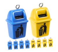 SHINEOFI 10pcs Garbage Can Pendant Charms for Jewelry Making Mini Trash Can Earrings Key Chain DIY Craft Findings Wear Resistant Ornaments for Creative Accessories