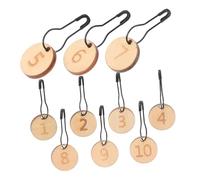 SHINEOFI 10pcs Handmade Wooden Carved Numbered Stitch Markers for Knitting and Crochet Round Yarn Markers Set Storage Box Practical Accessories for Project Tracking