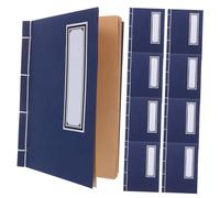 SHINEOFI 10pcs Hardcover Kraft Paper Notebooks with Stitched Binding Traditional Chinese Style Blank Journal for School Office Meetings Thick Paper Notebook Bulk for Students and Writers