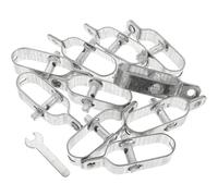 SHINEOFI 10pcs Heavy Duty Steel Wire Rope Tensioner with Adjustable Metal Cable Tightener for Garden Fencing and Industrial Use, 100x2mm Wire Rope Tightening Tool Random Style