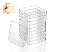 SHINEOFI 10pcs Laboratory Petri Dishes with Lids Square Lab Containers for Microbiology, Culture, Plant Growth, School Science Projects, and Biological Research, 10X10Cm