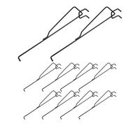 SHINEOFI 10pcs Metal Pegboard Hooks 23cm Iron Panel Hooks with Universal Interface and Space-Saving Design for Workshop and Market Stalls, Black Wire Grid Tool Holders for Pegboard
