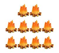 SHINEOFI 10Pcs Miniature Campfire Models, Bonfire Decor for Fairy Gardens & Terrariums, Micro Scene Props for Dollhouse, Crafts, Flower Pot Decor