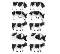 SHINEOFI 10pcs Miniature Cow Figurine, Simulation Farm Cow Models, Fun Lifelike Animal Educational Play Toy for Collectors, Home Decor, Garden Craft Scene Adornment