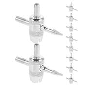 SHINEOFI 10Pcs Multi-Function 4-in-1 Valve Core Tool Kit Portable Tire Valve Stem Wrench Key Switch Tire Deflator Tool for Car and Bike Core Replacement
