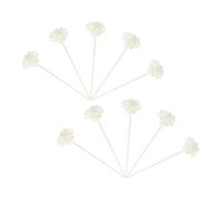 SHINEOFI 10pcs Natural Aroma Flower Diffuser Sticks Handmade Rattan Wooden Sticks for Essential Oil Diffuser Home Decoration and Fragrance Diffusion
