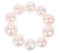 SHINEOFI 10pcs Natural Freshwater Pearl Beads Near-Round Shape Hand-drilled Holes Spacer Charms for DIY Jewelry Making Bracelets Necklaces Craft Supplies