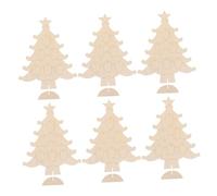 SHINEOFI 10pcs Natural Wood Christmas Tree Cutouts for DIY Crafting Unfinished Wooden Ornaments to Paint Holiday Decoration Supplies for Creative Xmas Projects and Skill Building