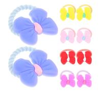 SHINEOFI 10pcs Pet Grooming Bows Cloth Dog Hair Ties for Long Haired Dogs Holiday Festival Accessories for Cute Pets