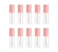 SHINEOFI 10pcs Pink Lip Gloss Tubes 4ml Refillable Empty Cosmetic Containers for Storing Lip Oil and Dye Fluid for Travel and DIY with Family and Friends