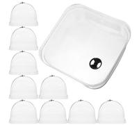 SHINEOFI 10pcs Plant Protector Humidity Dome for Garden Plants Plastic Cover with Maximum Light Penetration and Airflow Control for Seedling Growth