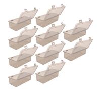 SHINEOFI 10pcs Plastic Cash Box Money Organizer with Lid, Rectangular Cash Storage Holder for Currency, Checks, Coins, and Credit Cards, Fits inside Drawers for Home and Desktop Use