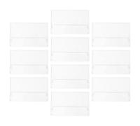 SHINEOFI 10pcs Plastic Cassette Tape Storage Cases - Standard Size Blank Audio Recording Tape Holders for Home and Office Media Organization