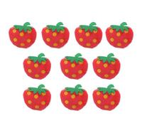 SHINEOFI 10pcs Plush Strawberry Cat for Pets Soft Pink Plush Material Bell for Cat Playing and Home Decor Helps Remove Bad Habits Chew for Kittens and Adult