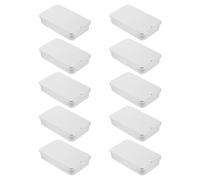 SHINEOFI 10pcs Rectangular Iron Sliding Lid Cosmetic Storage Container for Lip Balm and Floss, Multipurpose Metal Box with Lid, Silver Craft and Travel Organizer, Christmas Themed Storage