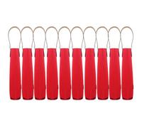 SHINEOFI 10Pcs Red Portable Felt Wine Bottle Carrier Tote Bags with Handle 11.8X3.5Inch Reusable Wine Storage Pouch for Travel Holiday Parties and Weddings