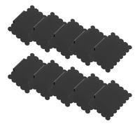 SHINEOFI 10pcs Removable Small Black Chalkboard Label Clips for Storage Bins with Writable Surface, Bright Black PVC Price Tag Holders for Retail and Pantry Organization