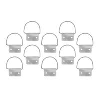 SHINEOFI 10pcs Replacement Trash Can Handle Fasteners Metal Waste Handle Replacement Bucket Rings Silver Iron Quick Installation Weather Resistant for Buckets and Chests Outdoor