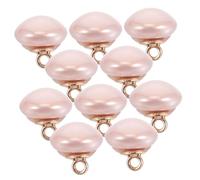 SHINEOFI 10pcs Round Pearl Sewing Buttons for Cheongsam Coats Chiffon Blouses Womens Decorative DIY Garment Accessories for Weddings and Spring Summer Wear