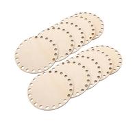 SHINEOFI 10pcs Round Wooden Basket Bases for Crochet Bags Natural Wood Bottoms for DIY Craft Weaving Multipurpose Knitting Basket Foundations with Marked Guides