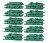 SHINEOFI 10pcs Sandbag Bunker Model Toy, Plastic Miniature Army Combat Scene Accessories, Decorative Green Figures for Teaching and Collection Random Color