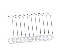 SHINEOFI 10PCS Scale Model Railway Train Lamp Posts with LED Lights Stainless Steel Street Lamps for Architectural Layouts Sand Table and School Projects