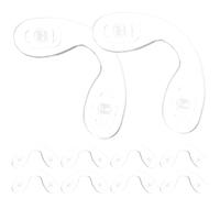 SHINEOFI 10pcs Silicone Eyeglass Nose Pads Replacement Kit, Soft Medium Size 31x17mm Nonslip Air Cushion Nose Bridge Supports for Glasses, Skin-friendly Anti-skid Eyewear Accessories