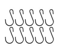 SHINEOFI 10pcs Small S-Shaped Iron Hooks Heavy Duty S Type Hangers for Hanging Kitchen Utensils, Key Storage, and Craft Organization in Home and Office