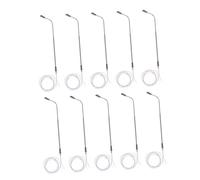 SHINEOFI 10PCS Stainless Steel Scaled Model Street Lamps LED Light Railroad Model Railway Layout Lamp Posts for Sand Table Simulation