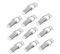 SHINEOFI 10Pcs Stainless Steel Spring Loaded Toggle Latch Hasp Locks for Toolboxes Chest Storage Boxes Medium Catch with Padlock Compatible Design for DIY Projects and Cabinets