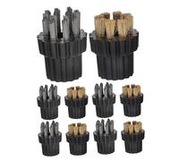 SHINEOFI 10pcs Steam Cleaner Replacement Brush Heads Copper Steel Wire for Hard Surfaces Compact Portable Cleaning Accessories for Household Steam Machines