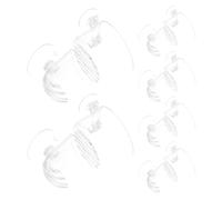 SHINEOFI 10pcs Suction Cup Planter Acrylic Plant Cup Fish Tank Decor Fish Food Feeder Aquatic Plant Feeder Aquarium Red Worm Acrylic Holder Transparent