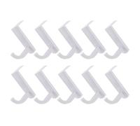 SHINEOFI 10pcs White Plastic Headphone Wall Hanger with Strong Adhesive Mounting for Decluttering and Organising Headsets on Desk or Monitor