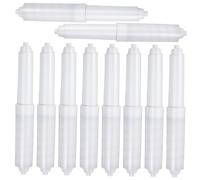 SHINEOFI 10Pcs White Plastic Toilet Paper Rollers Spring Loaded Replacement for Bathroom Paper Holder Fit Easy Install Durable Roller