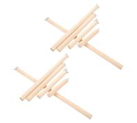 SHINEOFI 10Pcs Wooden Parrot Standing Perches with Screws Multi-Size Bird Cage Sticks for Parakeet Claw Grinding and Resting, Bird Cage Accessories for Budgies Cockatiels Conures