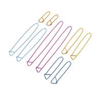 SHINEOFI 10pcs Yarn Stitch Holders Set Alloy Knitting Stitch Protectors with Secure Locking for Crochet Scarves Quilts Blankets Random Colors Random Color