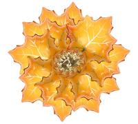 SHINEOFI 10Pcs Yellow Maple Leaf Foil Balloons Fall Party Decorations Thanksgiving Balloons Set Autumn Graduation Photo Props