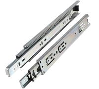 SHINEOFI 12 Inch 300mm White Three-Section Quiet Cabinet Drawer Slide Rail Push to Open Drawer Guide Smooth Replacement Track for Kitchen and Furniture