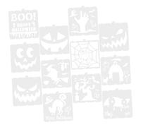 SHINEOFI 12 pcs Halloween Painting Stencils Reusable Decorative Templates for Faces and Crafts Creative Spooky Designs for Adults Versatile Art Moulds for Paper Canvas Ceramics