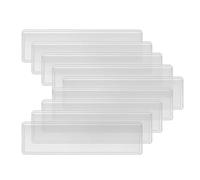 SHINEOFI 120pcs Self-Adhesive Clear Index Card Holders with Open-top Design Plastic Label Pockets for Organizing and Protecting Documents in Office Library and Home Use