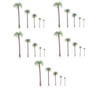 SHINEOFI 125 pcs Miniature Landscape Model Trees Realistic Plastic Tropical Coconut Palm Scenery Trees for DIY Architecture Train Railway Sand Table Models and Home Decoration