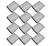 SHINEOFI 12pcs Aquarium Mesh Bag Reusable Mesh Filter Bags Heavy Duty Cloth Material 7.87x6.18x0.08 Inch Black for Aquarium Care Safe for Aquatic Pets