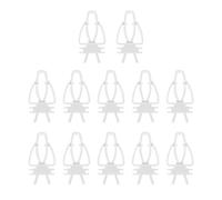 SHINEOFI 12pcs Bird Food Holder Clips for Parrots and Hamsters, Strong Bite Force Plastic Fruit and Cuttlefish Bone Feeding Clamps, Effective Food Grip for Bird Treats and Feeding