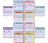 SHINEOFI 12pcs Book Review Self-stick Notepad Colour Paper Tear-off