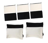 SHINEOFI 12pcs Canvas Zipper Bag Hanging Toiletry Bag Travel Makeup Heat Transfer Pencil Case DIY Craft Storage